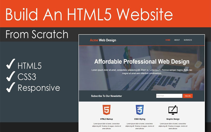 طراحی سایت با html در زام دیزاین
