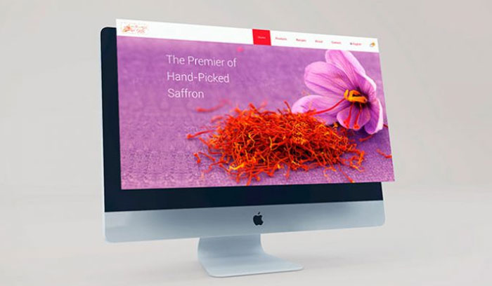 طراحی سایت تجاری زعفران در مشهد با زام دیزاین